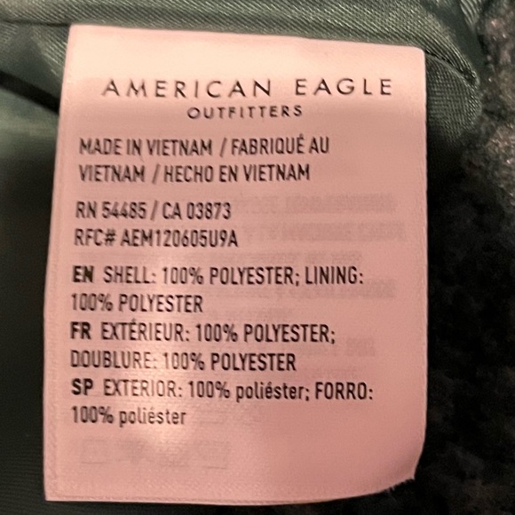 American Eagle Cropped Sherpa Shacket Oversized - Picture 16 of 16